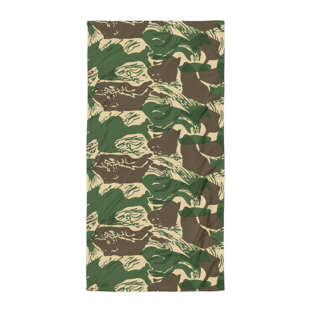 Rhodesian Brushstroke Camouflage v4 Beach Towel | Rhodesian Brushstroke