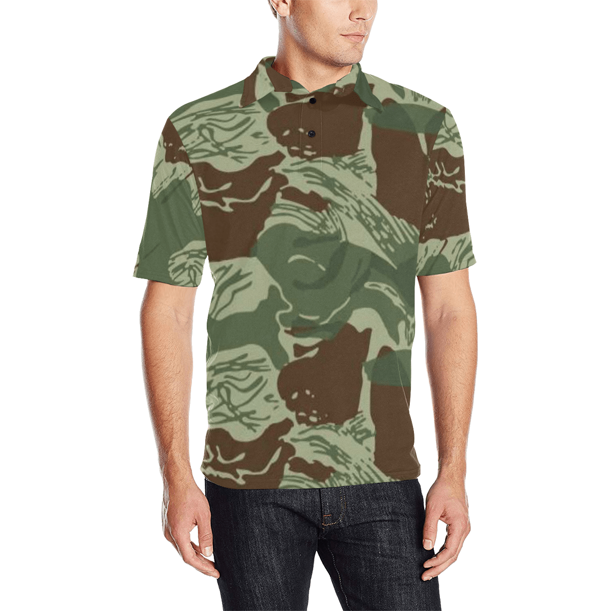 Rhodesian Brushstroke Camouflage v3  Polo Shirt