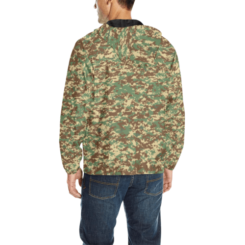 Alternative view of Rhodesian Brushtroke Fictional Digital Camouflage Quilted Windbreaker
