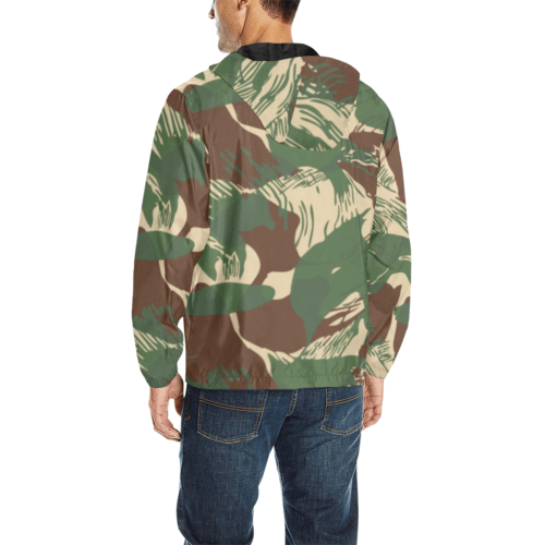 Alternative view of Rhodesian Brushstroke Camouflage v2 Quilted Windbreaker