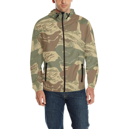 Rhodesian Brushstroke Camouflage v1 Quilted Windbreaker
