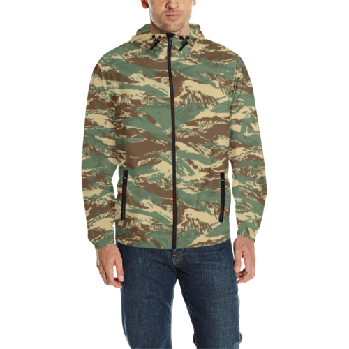 Rhodesian Brushstroke Fictional Tigerstripes Camouflage Quilted Windbreaker