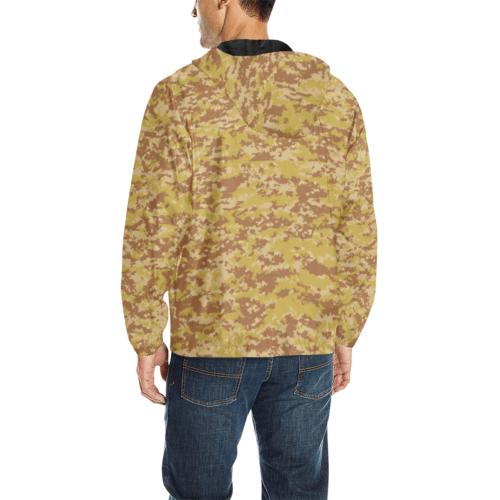 Alternative view of Rhodesian Brushtroke Fictional Arid Digital Camouflage Quilted Windbreaker
