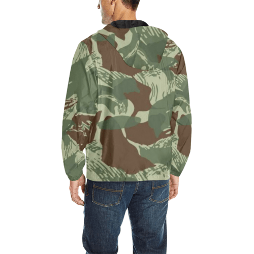Alternative view of Rhodesian Brushstroke Camouflage v3 Quilted Windbreaker