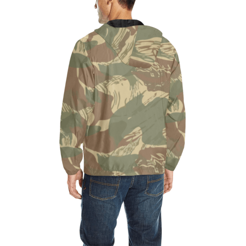 Alternative view of Rhodesian Brushstroke Camouflage v1 Quilted Windbreaker