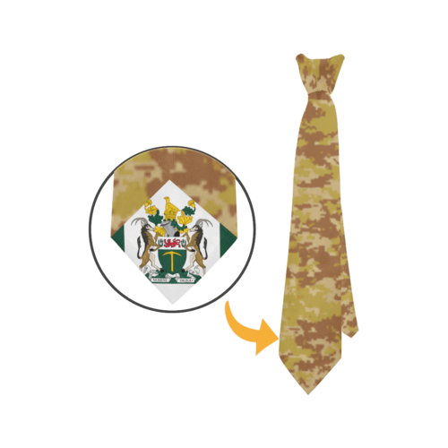 Rhodesian Brushstroke Camouflage Fictional Arid Digital Neck Tie