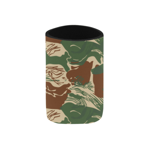 Alternative view of Rhodesian Brushstroke Camouflage v2b Neoprene Can Cooler 4" x 2.7" dia.