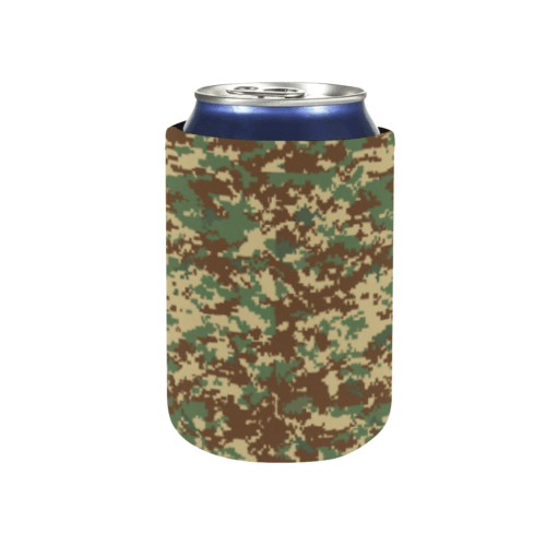 Rhodesian Brushstroke Fictional Digital Camouflage Neoprene Can Cooler 4" x 2.7" dia.