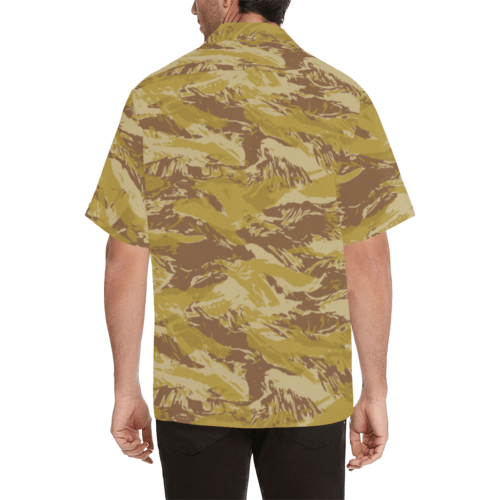 Alternative view of Rhodesian Brushstroke Fictional Arid Tigerstripes Camouflage Hawaiian Shirt
