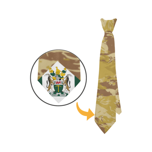 Rhodesian Brushstroke Camouflage Fictional Arid Tigerstripes Neck Tie