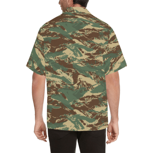 Alternative view of Rhodesian Brushstroke Fictional Tigerstripes Camouflage Hawaiian Shirt