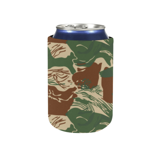 Rhodesian Brushstroke Camouflage v2b Neoprene Can Cooler 4" x 2.7" dia.