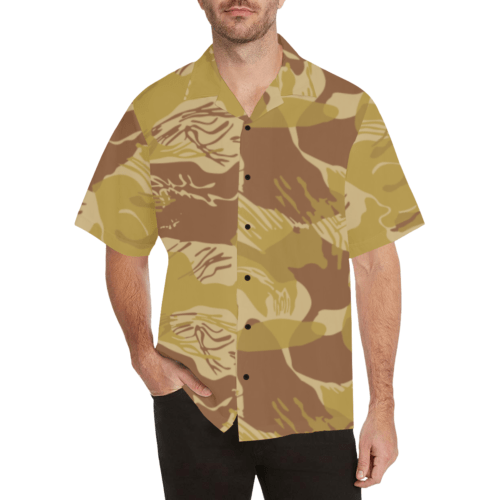 Rhodesian Brushstroke Arid Camouflage Hawaiian Shirt