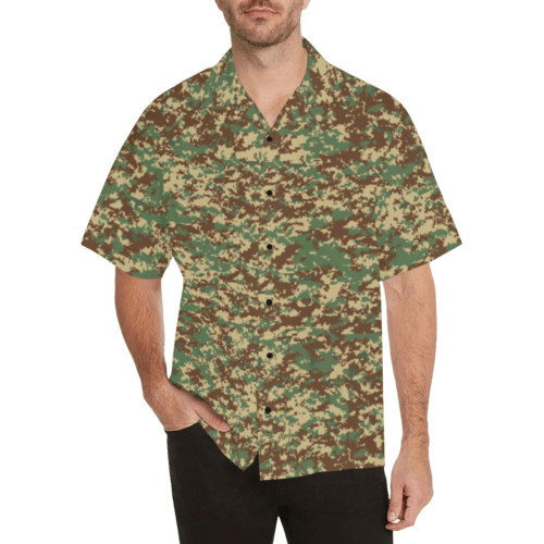 Rhodesian Brushstroke Fictional Digital Camouflage Hawaiian Shirt
