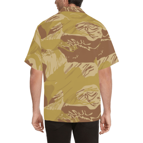 Alternative view of Rhodesian Brushstroke Arid Camouflage Hawaiian Shirt