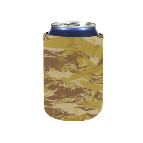 Rhodesian Brushstroke Fictional Tigerstripes Camouflage Neoprene Can Cooler 4" x 2.7" dia.