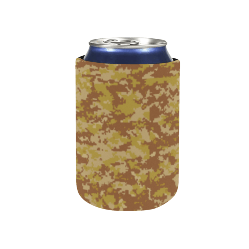 Rhodesian Brushstroke Fictional Arid Digital Camouflage Neoprene Can Cooler 4" x 2.7" dia.