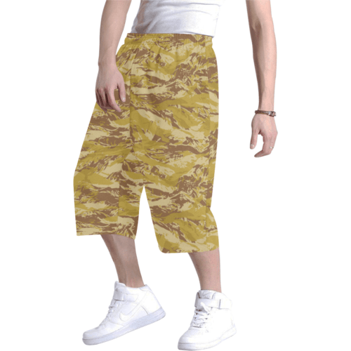 Alternative view of Rhodesian Brushstroke Camouflage Fictional Arid Tigerstripes Baggy Shorts