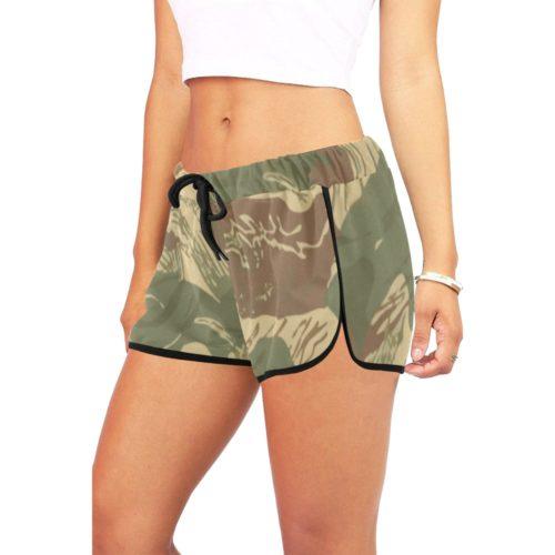 Alternative view of Rhodesian brushstroke camouflage v1 Women's Relaxed Shorts