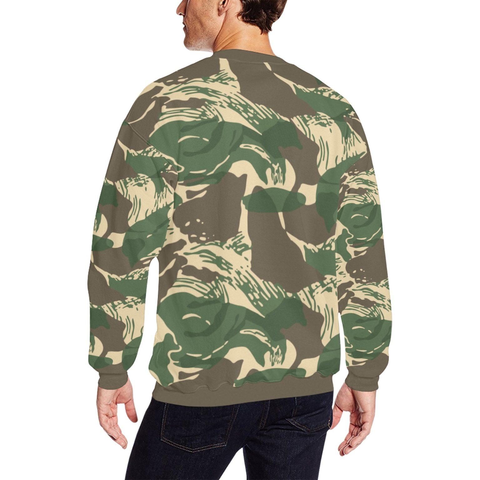 Rhodesian Brushstroke Camouflage v4 Men's Fleece Crew Sweatshirt ...