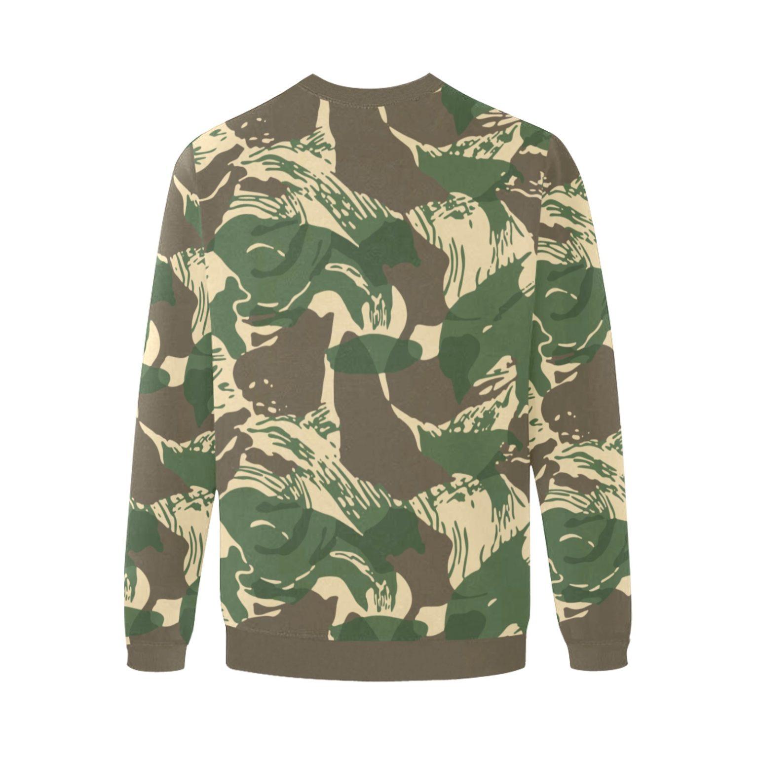 Rhodesian Brushstroke Camouflage v4 Men's Fleece Crew Sweatshirt ...