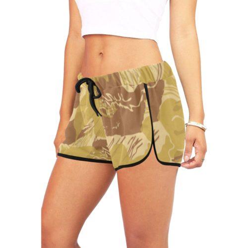 Alternative view of Rhodesian Brushstroke Camouflage Arid Women's Relaxed Shorts