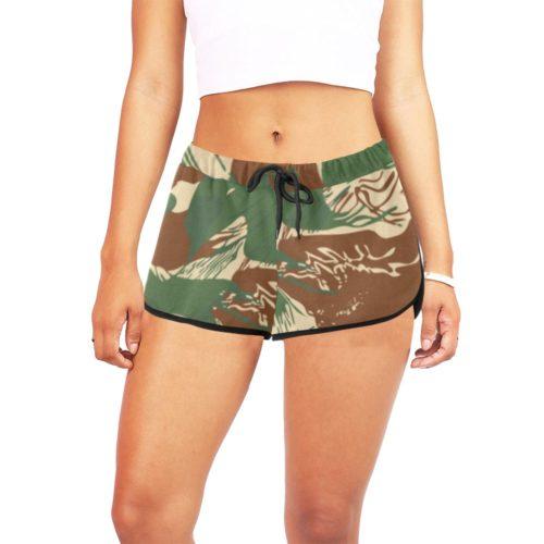 Rhodesian Brushstroke Camouflage v2b Women's Relaxed Shorts
