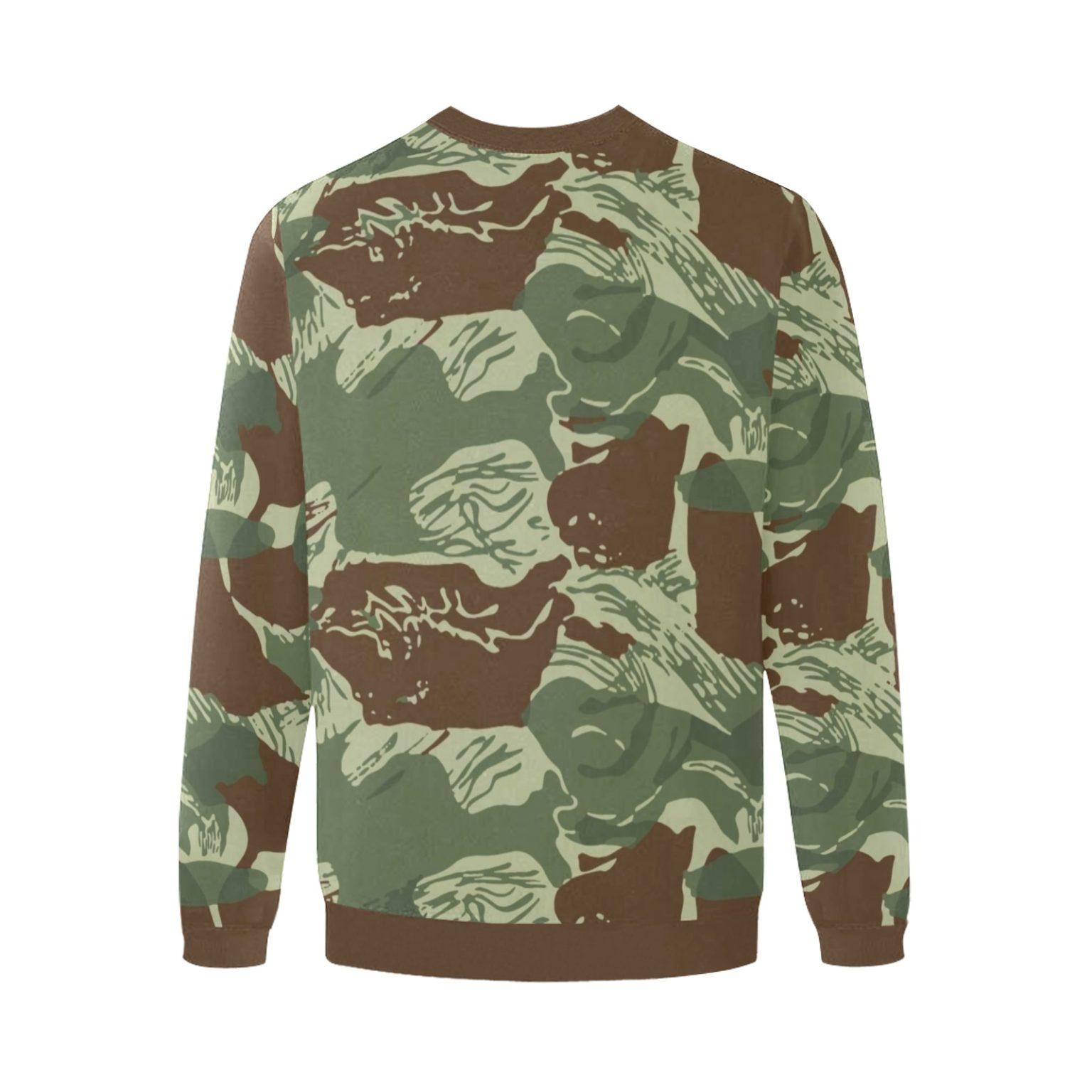 Rhodesian Brushstroke Camouflage v3 Men's Fleece Crew Sweatshirt ...
