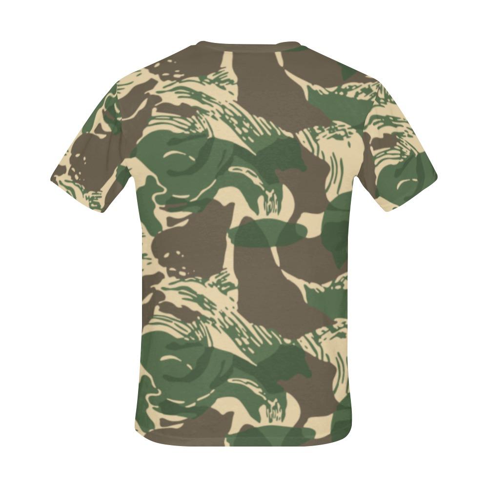 Rhodesian Brushstroke Camouflage v4 T-Shirt for Men | Rhodesian Brushstroke