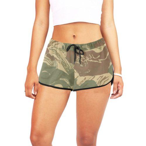 Rhodesian brushstroke camouflage v1 Women's Relaxed Shorts