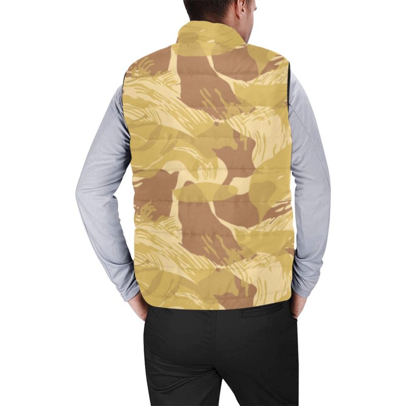 Rhodesian Brushstroke Camouflage arid Men's Padded Vest Jacket ...