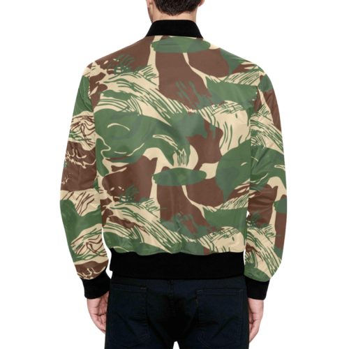 Alternative view of Rhodesian Brushstroke Camouflage v2  Quilted Bomber Jacket for Men.