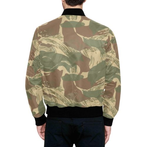 Alternative view of Rhodesian Brushstroke Camouflage v1  Quilted Bomber Jacket for Men.