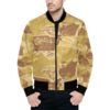 Rhodesian Brushstroke Camouflage arid  Quilted Bomber Jacket for Men.
