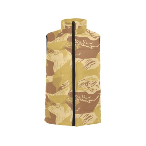 Rhodesian Brushstroke Camouflage arid Men's Padded Vest Jacket