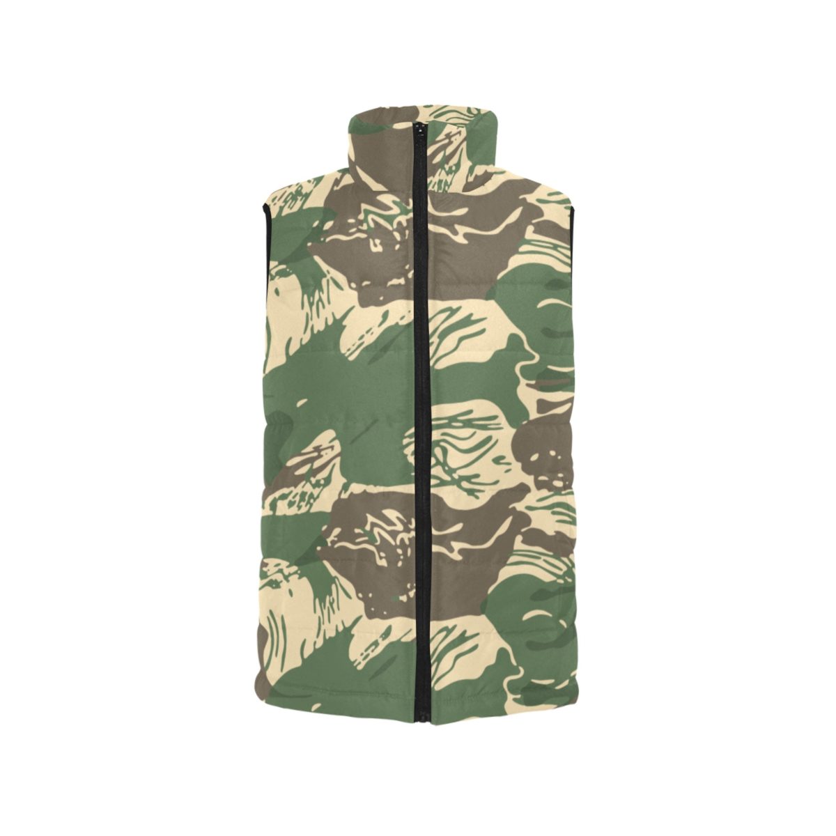 Rhodesian Brushstroke Camouflage v04 Men's Padded Vest Jacket