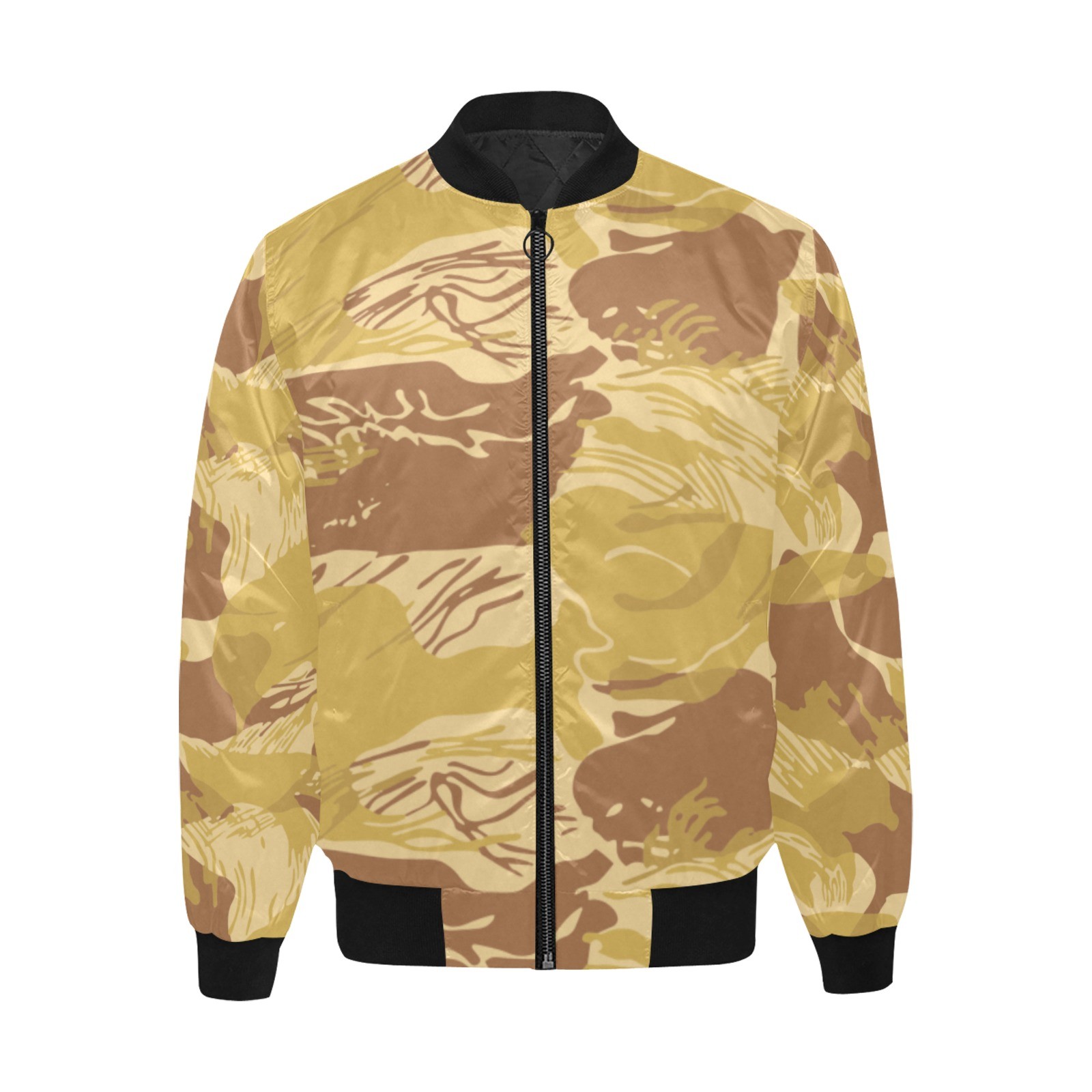 Rhodesian Brushstroke Camouflage arid Quilted Bomber Jacket for Men ...