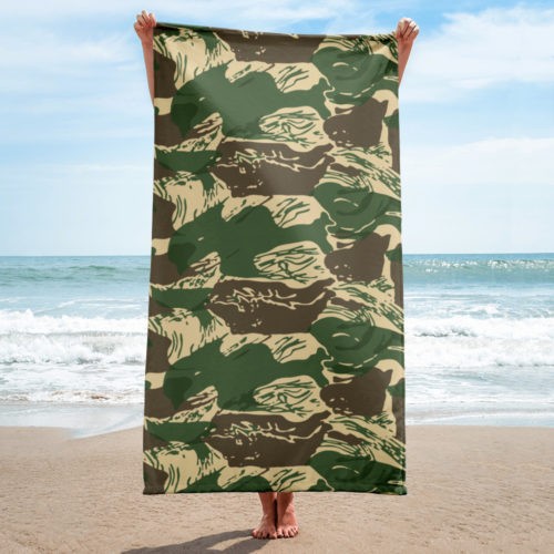 Rhodesian Brushstroke Camouflage v4 Beach Towel