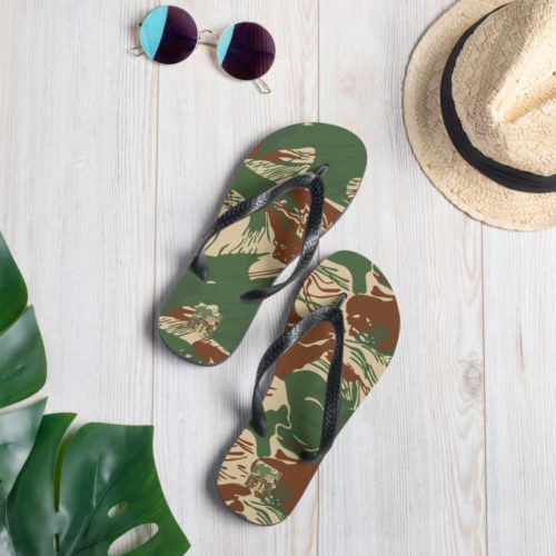 Alternative view of Rhodesian Brushstroke Camouflage v2b Flip-Flops