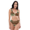 Rhodesian Brushstroke Camouflage v2b Recycled high-waisted bikini
