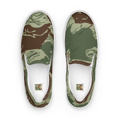 Rhodesian Brushstroke Camouflage v3 Men’s slip-on canvas shoes