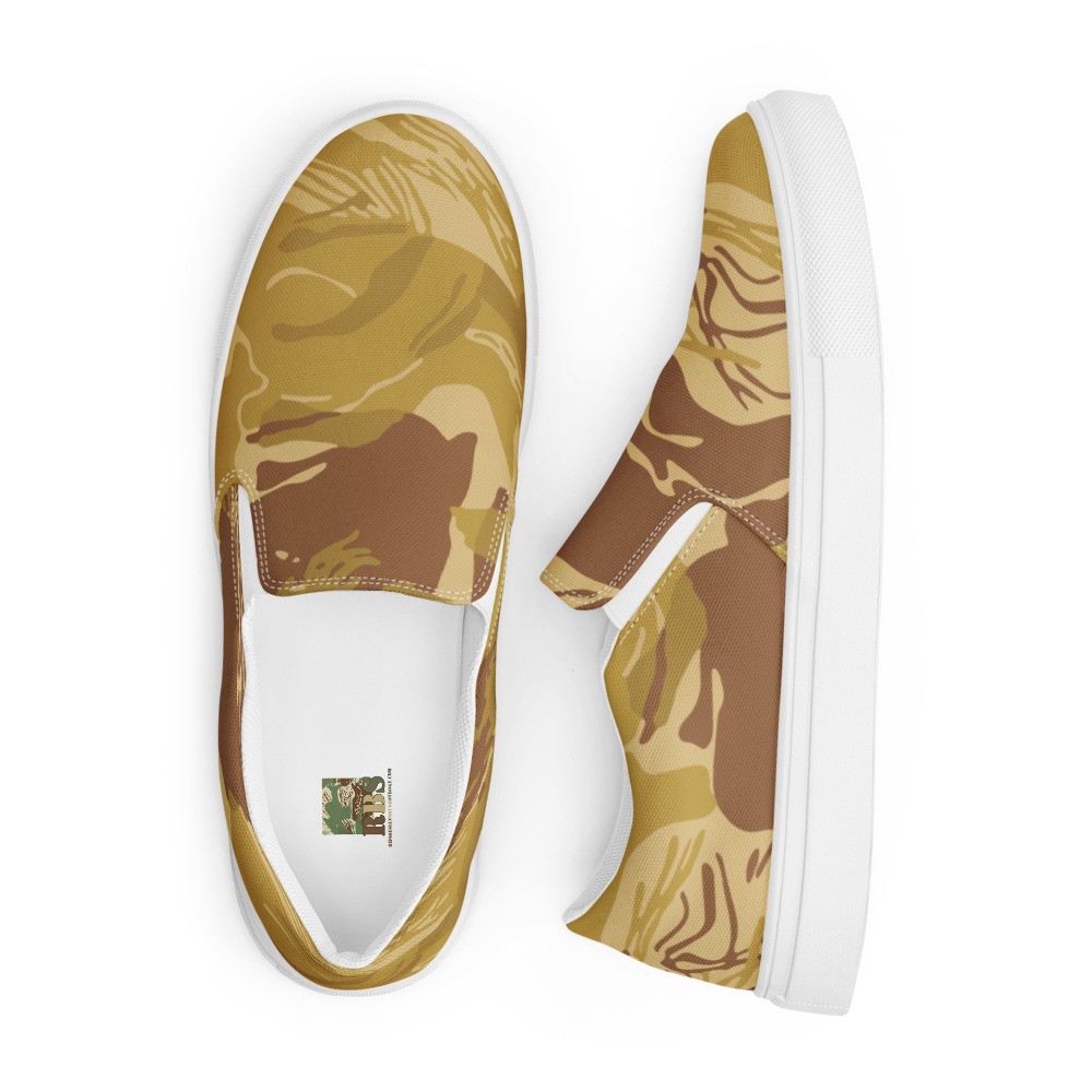 Rhodesian Brushstroke Camouflage Arid Men’s slip-on canvas shoes ...