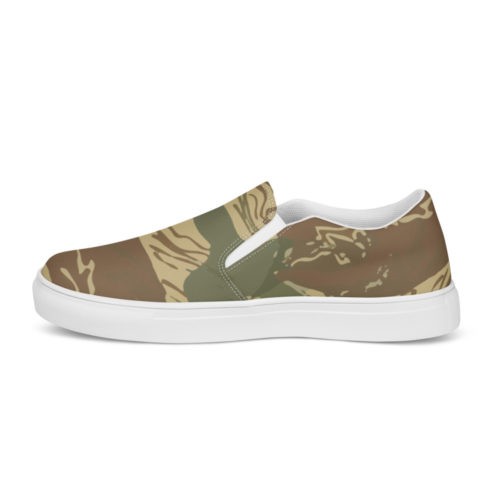 Alternative view of Rhodesian Brushstroke Camouflage v1 Men’s slip-on canvas shoes