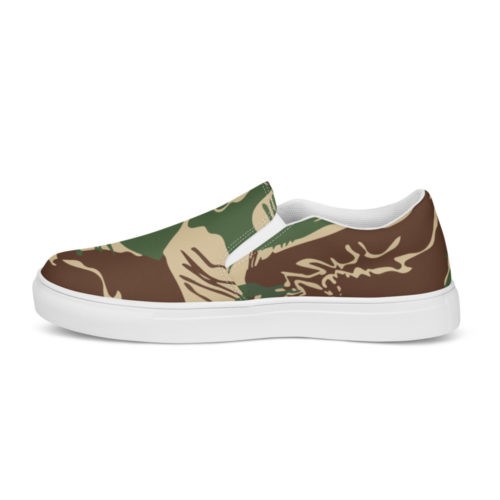 Alternative view of Rhodesian Brushstroke Camouflage v2 Men’s slip-on canvas shoes