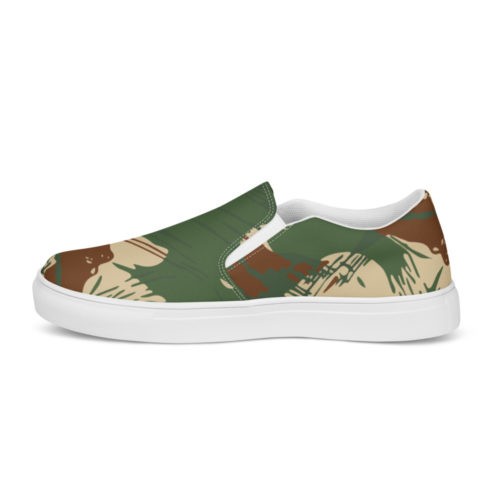 Alternative view of Rhodesian Brushstroke Camouflage v2b Men’s slip-on canvas shoes