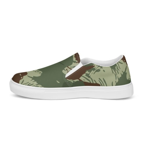 Alternative view of Rhodesian Brushstroke Camouflage v3 Men’s slip-on canvas shoes