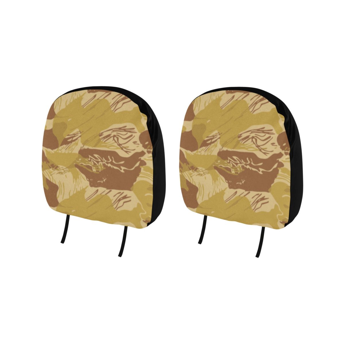 Rhodesian Brushstroke Camouflage Arid Car Headrest Cover (2pcs)