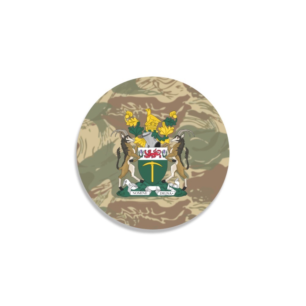 Rhodesian Brushstroke Camouflage v1 Round Coasters 1,2,4,6,8 and 10 packs