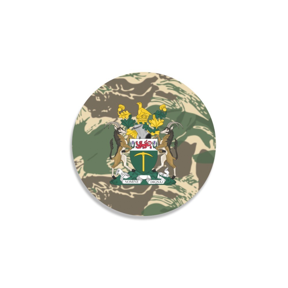 Rhodesian Brushstroke Camouflage v4 Round Coasters 1,2,4,6,8 and 10 packs