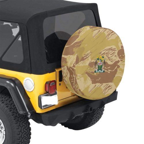 Rhodesian Brushstroke Camouflage Arid 30, 32, or 34 Inch Spare Tire Cover